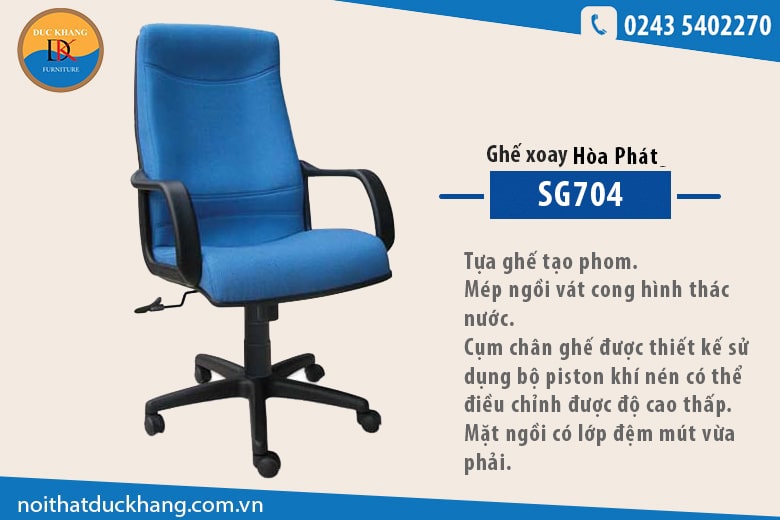 Với 4 mẫu ghế văn phòng màu xanh dương bán chạy tại Đức Khang, bạn sẽ tìm thấy một sản phẩm hoàn hảo cho không gian làm việc của mình. Ghế xoay văn phòng Đức Khang được thiết kế với chất liệu bền bỉ và kiểu dáng hiện đại, giúp bạn cảm thấy thoải mái và tận hưởng một ngày làm việc hiệu quả.