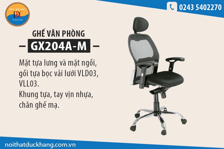 Ghế xoay văn phòng 190 GX204A-M