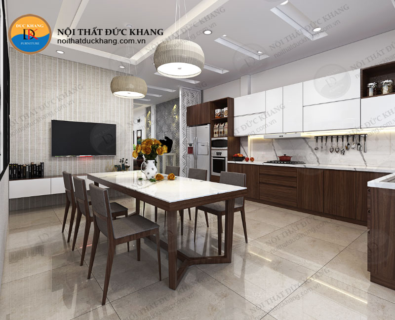 Mẫu thiết kế nội thất nhà liền kề hiện đại