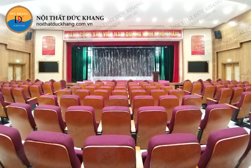 Thi công bàn ghế phòng hội trường sang trọng cục B26 Bộ Quốc phòng Thi công bàn ghế phòng hội trường sang trọng cục B26 Bộ Quốc phòng