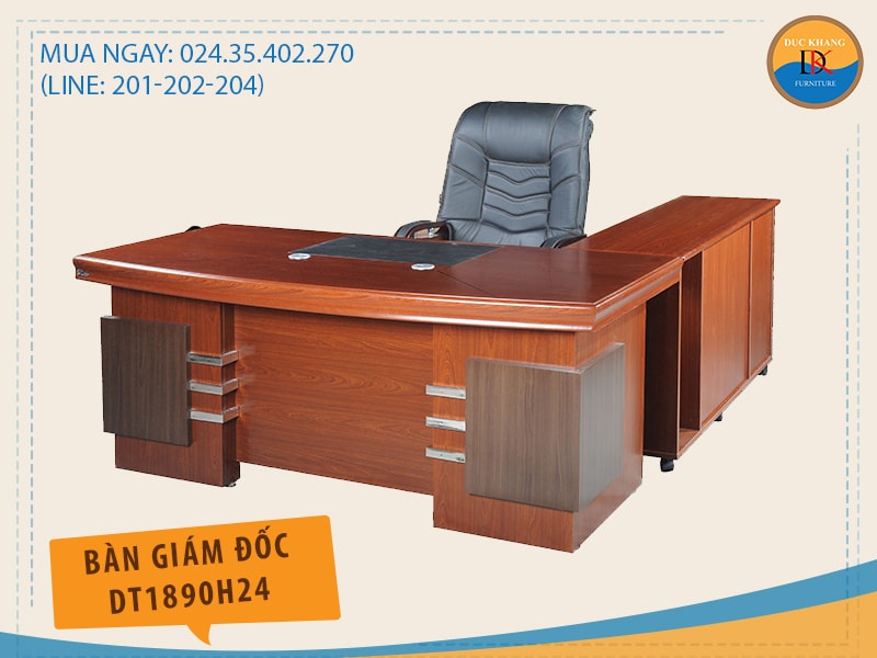 Bàn giám đốc Hòa Phát DT1890H24 sang trọng