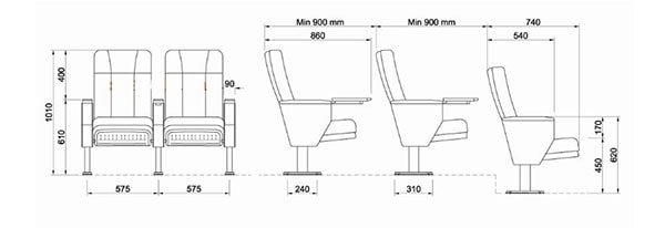 Quy định về kích thước ghế hội trường