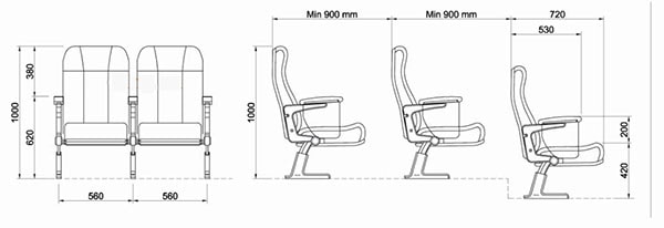 Quy định về kích thước ghế hội trường