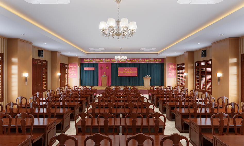 Thiết kế hội trường diện tích 190m2 tại Trung tâm TDTT Quân đội Thiết kế hội trường diện tích 190m2 tại Trung tâm TDTT Quân đội