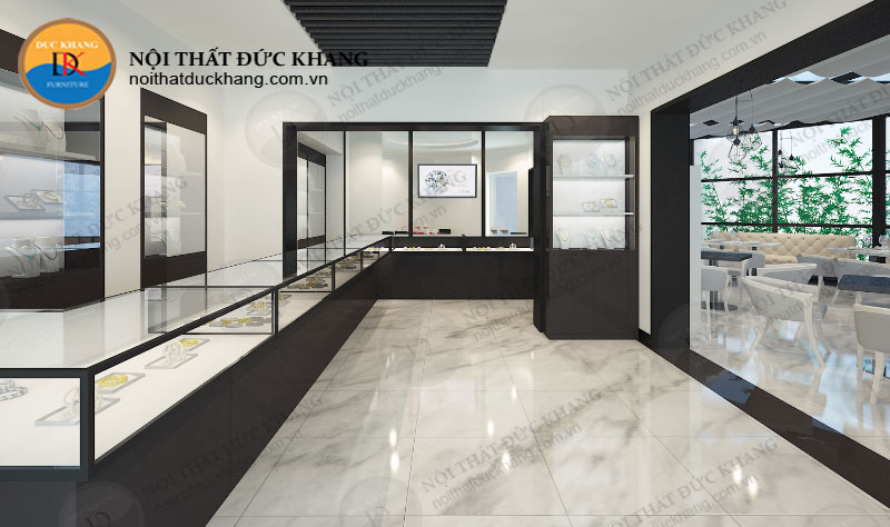 Thi công nội thất showroom công ty kim cương GIA