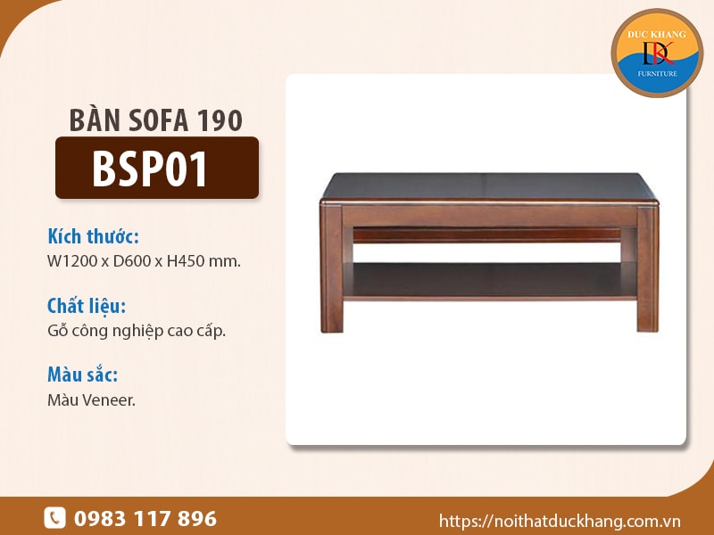 Bàn sofa 190 BSP01