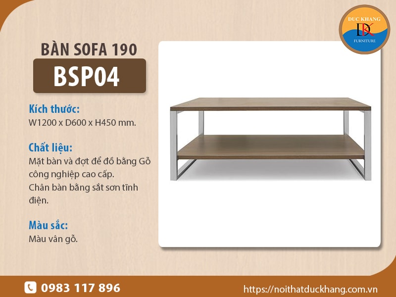 Bàn sofa 190 BSP04