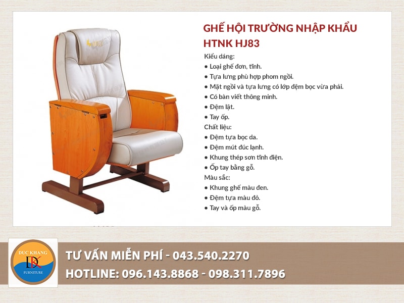 Ghế hội trường nhập khẩu HTNK HJ83