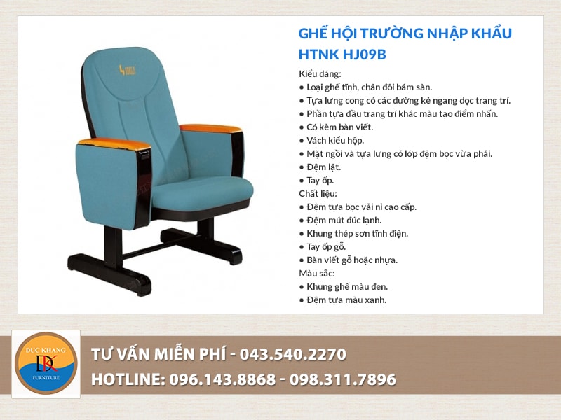 Ghế hội trường nhập khẩu HJ09B