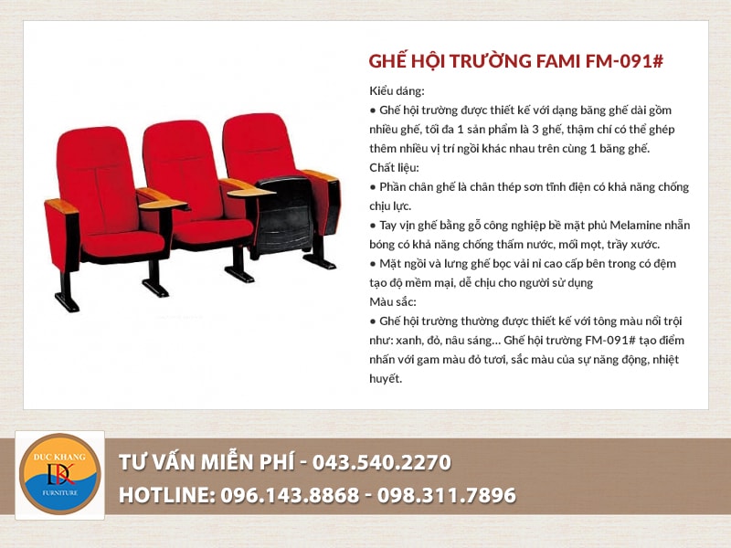 Ghế hội trường Fami FM-091#