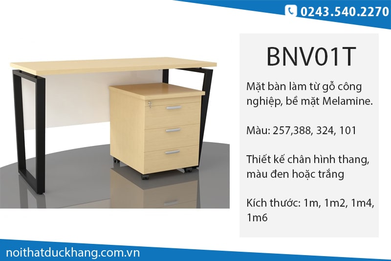 Bàn BNV01 chân hình thang Đức Khang