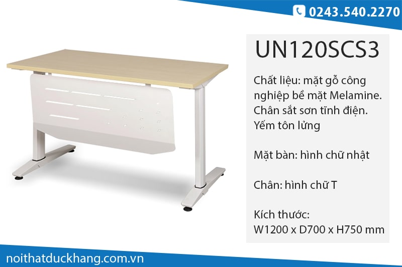 Bàn làm việc UN120SCS3 cho người mệnh Hỏa