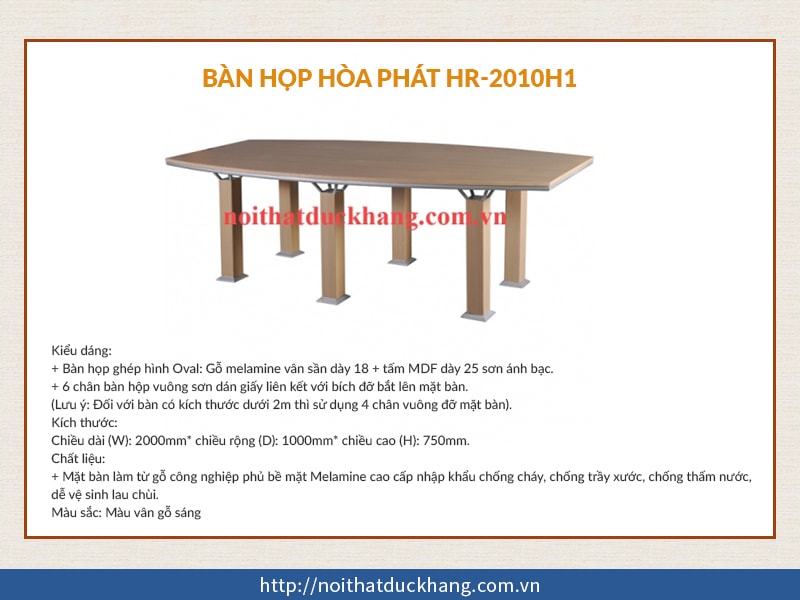 Bàn họp Hòa Phát giá rẻ HR-2010H1 được nhiều người ưa chuộng bởi thiết kế nổi bật