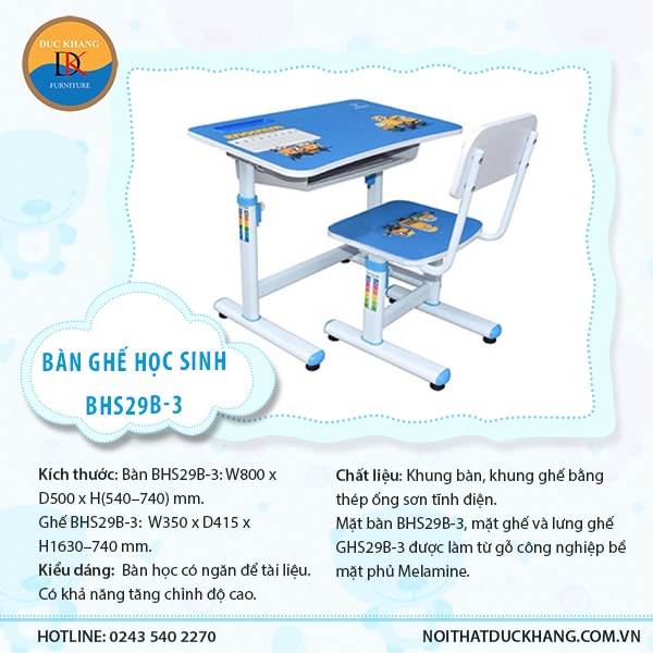 Bàn học sinh BHS29B-3