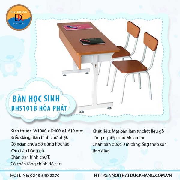 Bàn học sinh BHS101B Hòa Phát