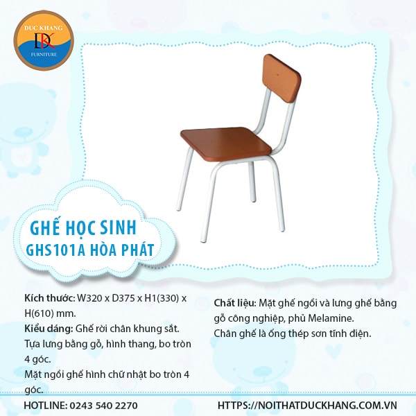 Ghế học sinh GHS101A