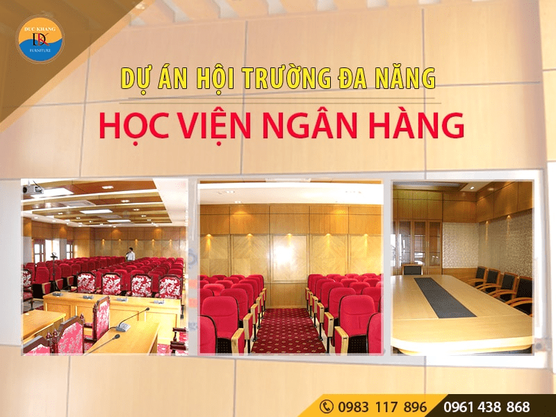 Thiết kế hội trường đa năng Học viện Ngân hàng