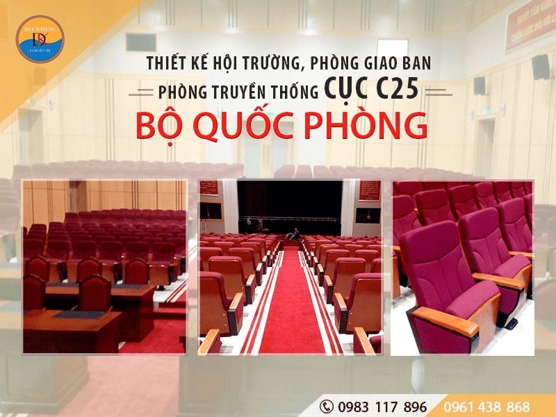 Thiết kế phòng giao ban, phòng truyền thống Cục C25