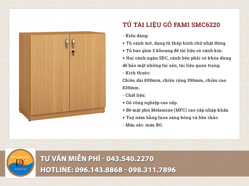 Tủ tài liệu gỗ SMC6220