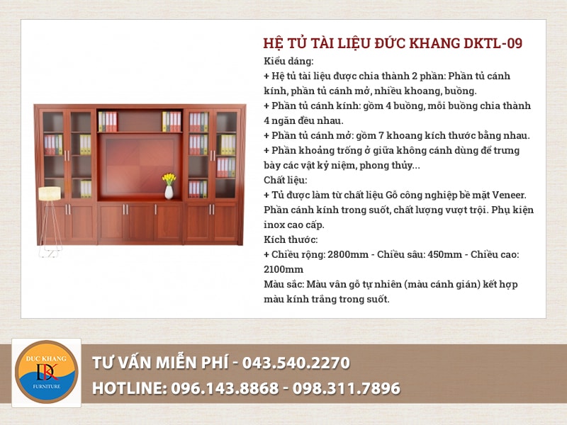 Hệ tủ tài liệu Đức Khang DKTL-09