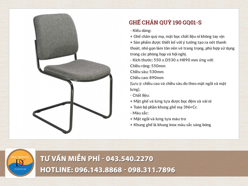 Ghế chân quỳ GQ01-S của nội thất 190