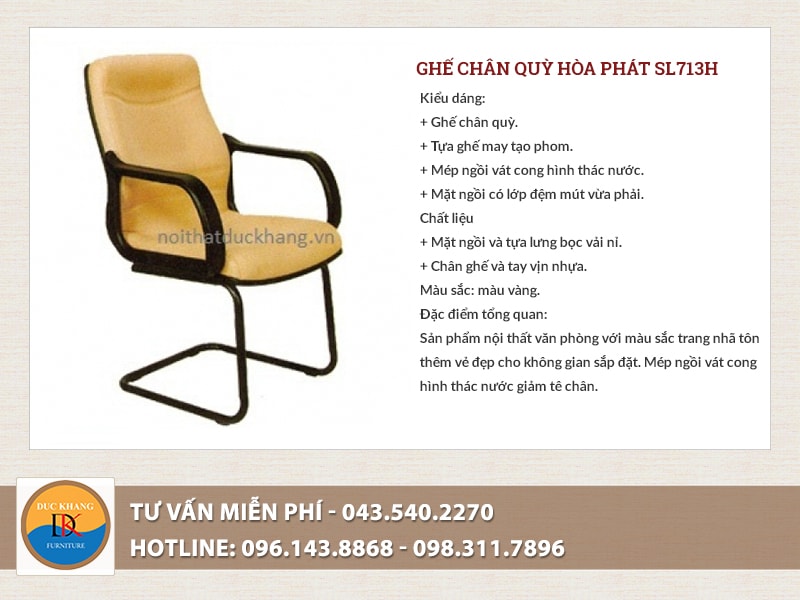 Ghế chân quỳ Hòa Phát SL713H