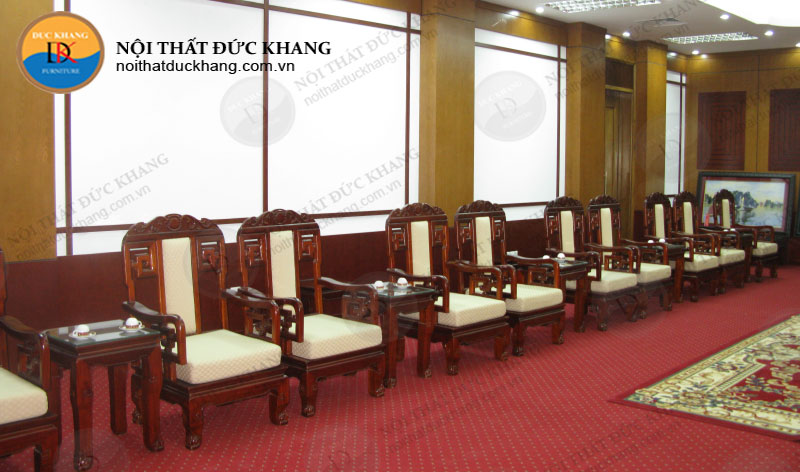 Thi công nội thất phòng khánh tiết UBND quận Long Biên