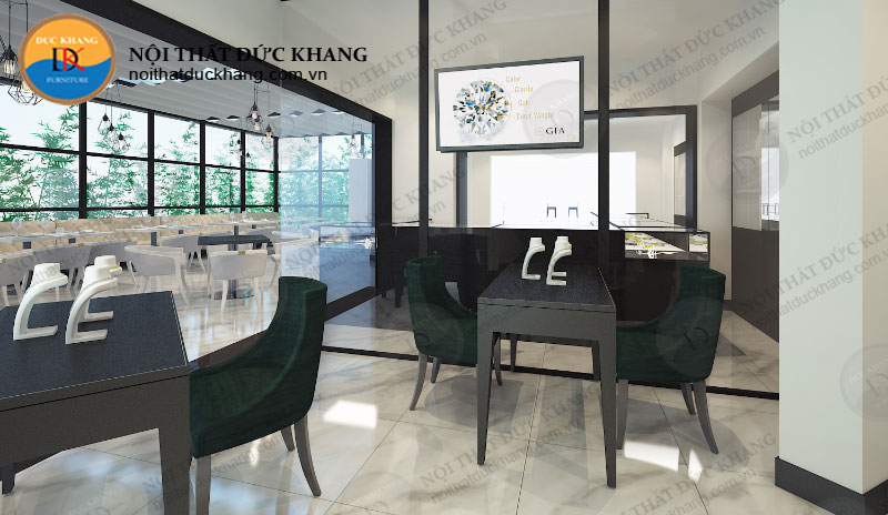 Thiết kế nội thất showroom công ty kim cương GIA