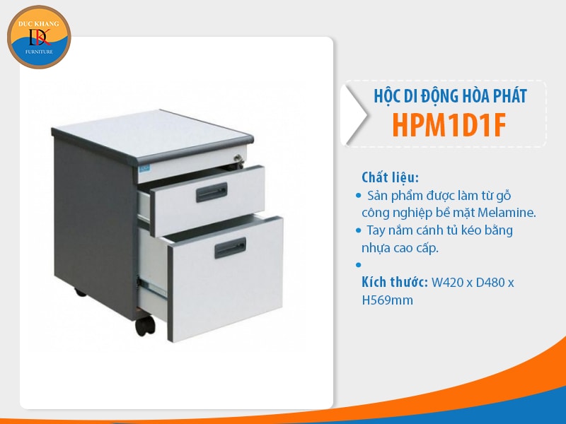 Hộc di động Hòa Phát HPM1D1F