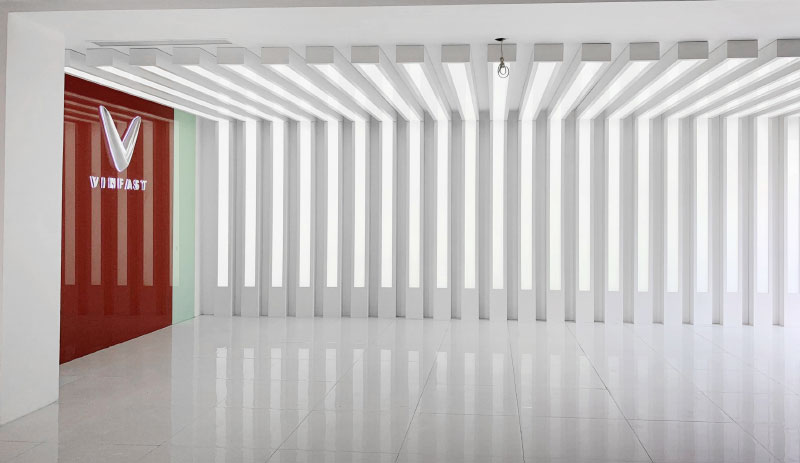 Thi công showroom ô tô Vinfast tại Thạch Thất, Hà Nội