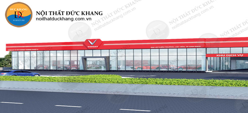 Thiết kế showroom Vinfast Thạch Thất, showroom 3S lớn nhất Việt Nam của tập đoàn Vingroup.