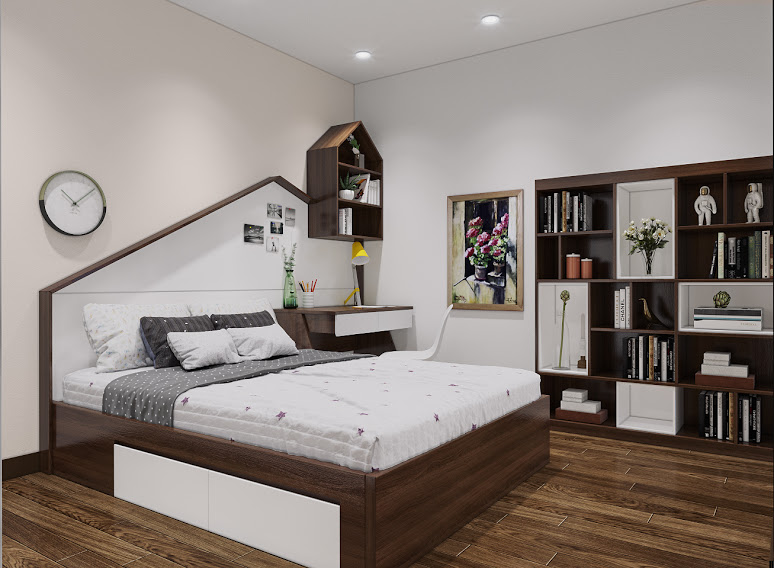 Thiết kế nội thất phòng ngủ chung cư Ngoại Giao Đoàn Thiết kế nội thất phòng ngủ chung cư Ngoại Giao Đoàn