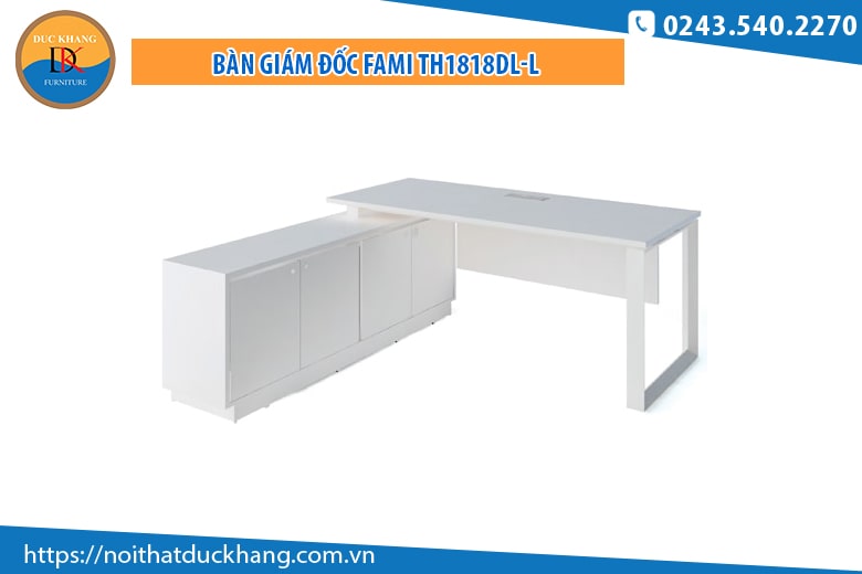 Bàn giám đốc chân sắt Fami TH1818DL-L