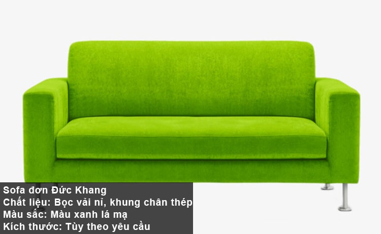 Ghế Sofa băng dài màu xanh lá cây ấn tượng