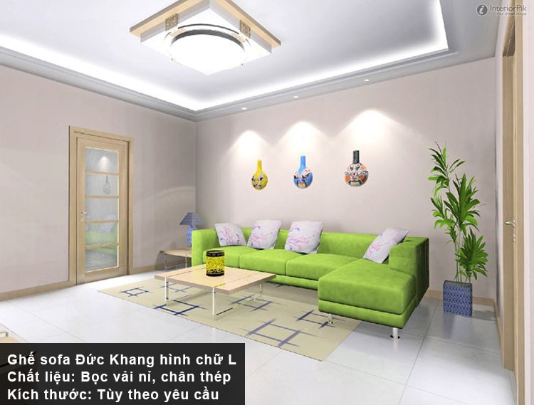 Bộ sofa màu xanh lá cây hợp tuổi Canh Thân 1980