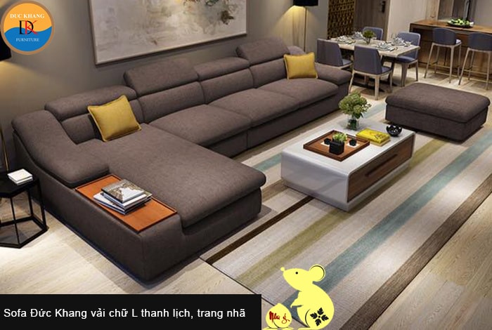 Sofa vải chữ L thanh lịch, trang nhã hợp tuổi Giáp Tý 1984 Sofa vải chữ L thanh lịch, trang nhã hợp tuổi Giáp Tý 1984