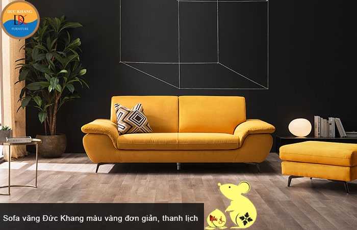 Sofa văng màu vàng đơn giản, thanh lịch hợp tuổi Giáp Tý 1984