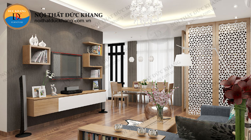 Thiết kế nội thất chung cư 3 phòng ngủ cho gia đình Anh Hà nằm trong khu Diamond Plaza, Hà Nội
