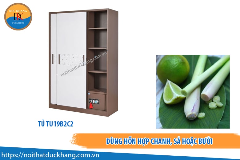 Dùng hỗn hợp chanh, sả hoặc bưởi