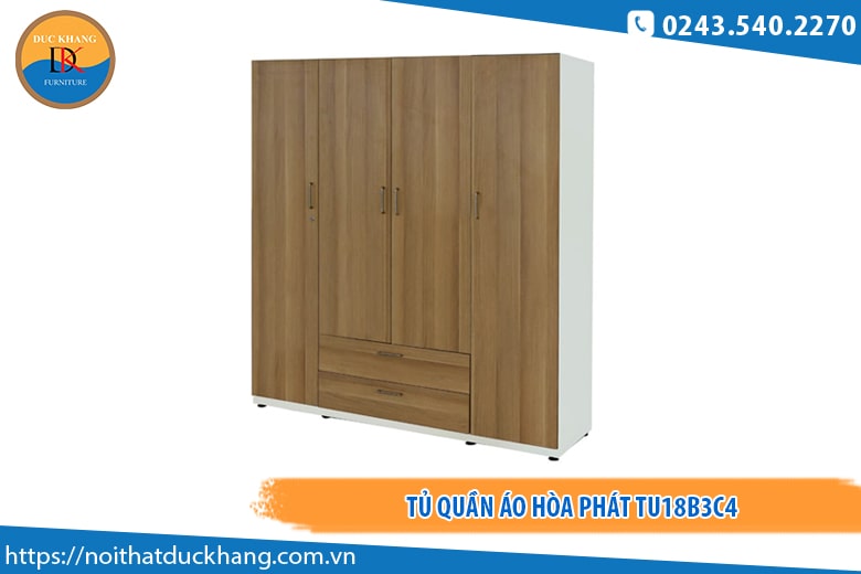 Tủ quần áo Hòa Phát TU18B3C4