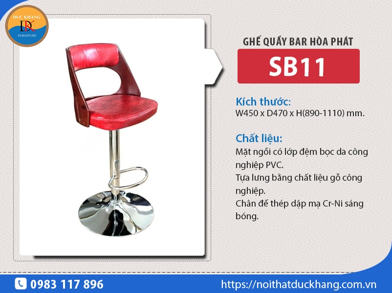 Ghế quầy bar Hòa Phát SB11