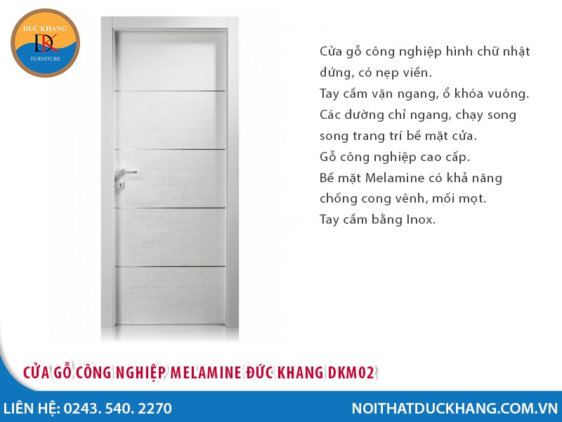 Cửa gỗ công nghiệp Melamine Đức Khang DKM02