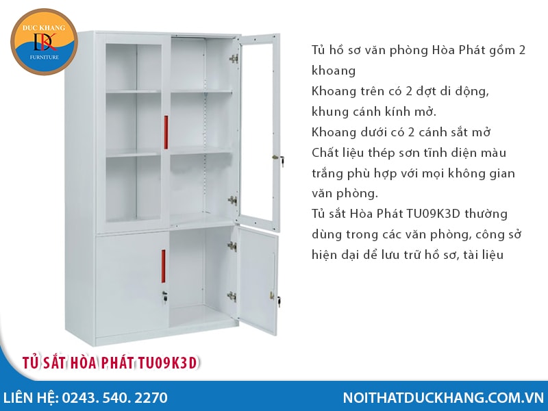 Tủ sắt Hòa Phát TU09K3D