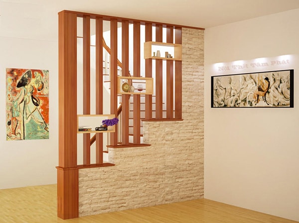 Vách ngăn giữa phòng khách và cầu thang phong cách sáng tạo: Vách ngăn giữa phòng khách và cầu thang phong cách sáng tạo: