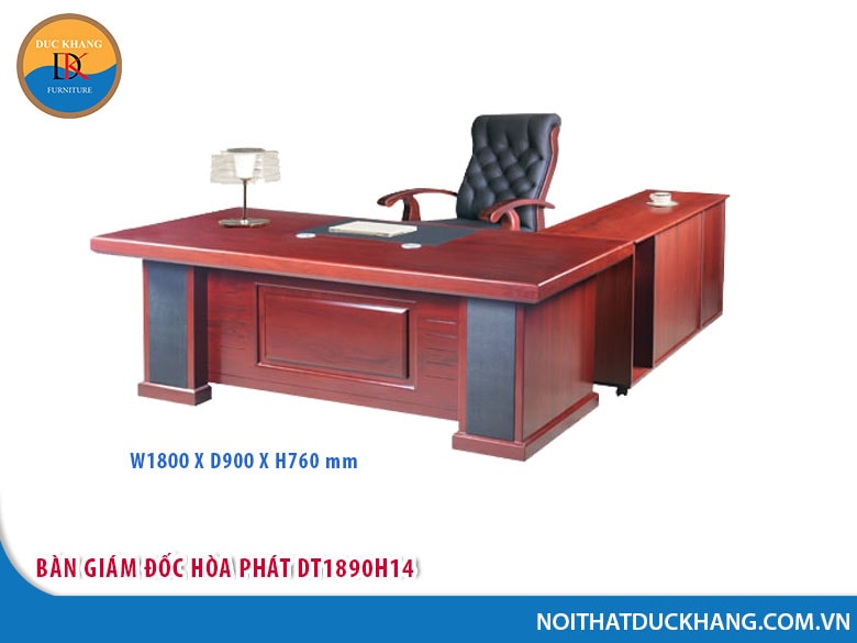 Bàn giám đốc Hòa Phát DT1890H14 1m8 hiện đại