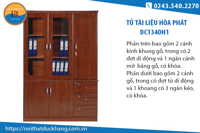 Tủ tài liệu Hòa Phát DC1340H1