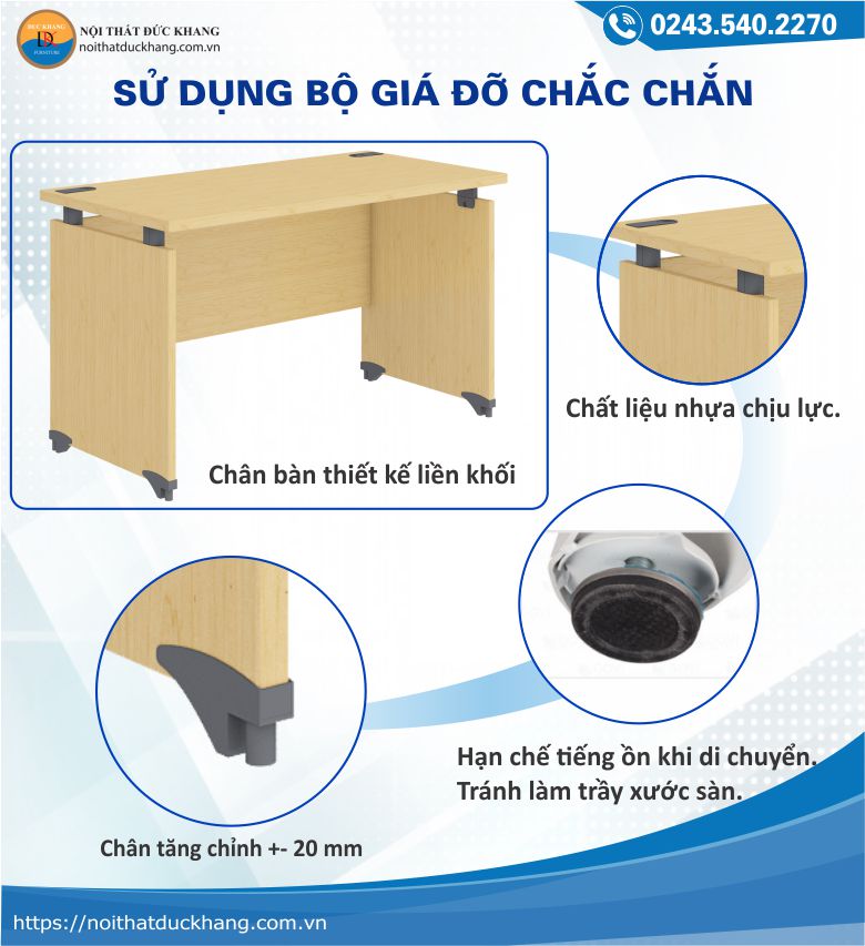 Sử dụng bộ giá đỡ chắc chắn