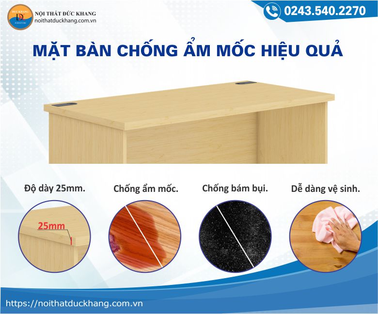 Ưu điểm nổi bật về chất liệu: chống ẩm mốc hiệu quả