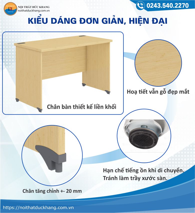 Kiểu dáng đơn giản, hiện đại