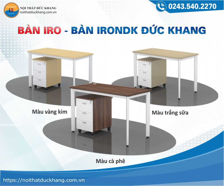 IRONDK IRO chân Oval có 3 màu sắc khác nhau